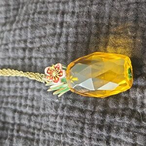 Betsey Johnson crystal pineapple necklace